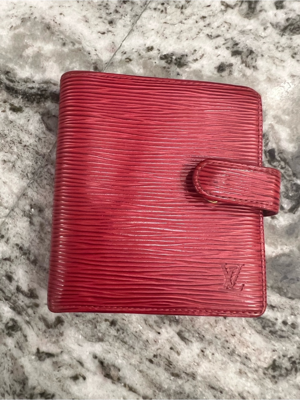 Louis Vuitton Red Epi Leather Snap Wallet